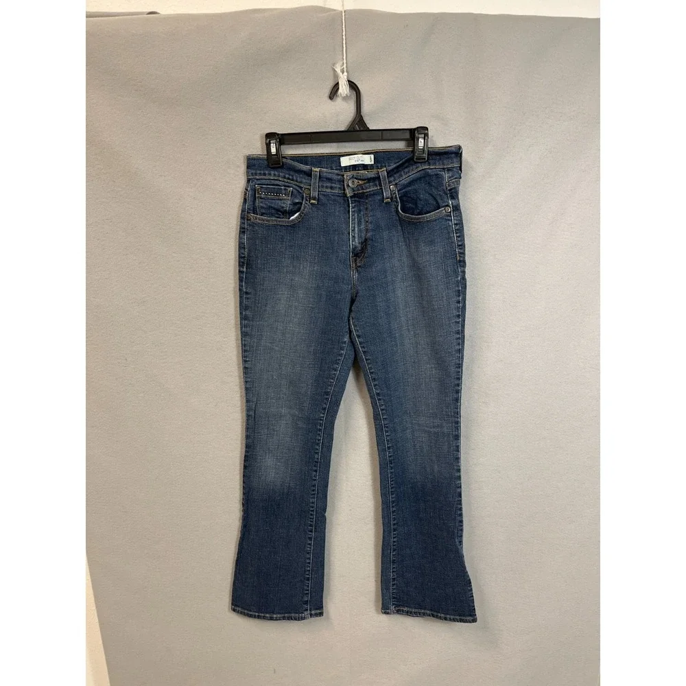 Levi's 515 Jeans Womens 32W Blue Denim Medium Wash‎ Everyday Wear Bootcut Leg